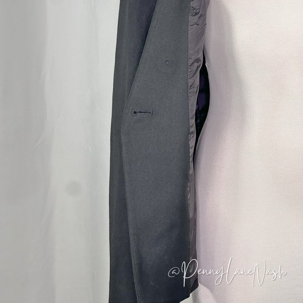 Express Tuxedo Style Double Breasted Blazer 4R Black - Picture 12 of 14